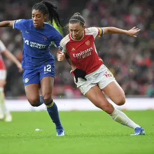 Print of Arsenal Women vs Chelsea Women match at Emirates Stadium