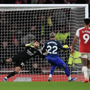 Print of Arsenal's David Raya Saving Penalty Print of Arsenal's David Raya Saving Penalty
