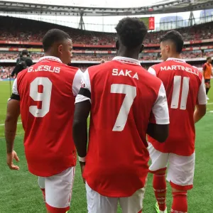 Print of Jesus, Saka, and Martinelli in Action