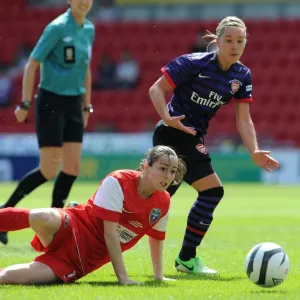Print of Jordan Nobbs vs. Natalia Pablos Sanchon in 2013 FA Cup Final Print of Jordan Nobbs vs. Natalia Pablos Sanchon in 2013 FA Cup Final