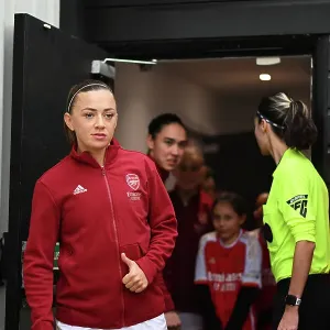 Print of Katie McCabe leading Arsenal against West Ham United Print of Katie McCabe leading Arsenal against West Ham United
