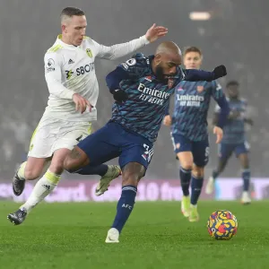 Print of Leeds United vs. Arsenal in Premier League Action