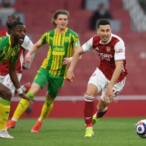 Print of Martinelli vs. Ajayi at the Emirates Stadium Print of Martinelli vs. Ajayi at the Emirates Stadium