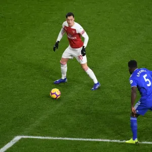 Print of Mesut Ozil in action during Arsenal vs Cardiff City match