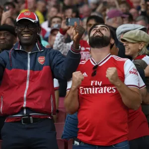 Print of Passionate Arsenal Fans at Emirates Stadium Print of Passionate Arsenal Fans at Emirates Stadium