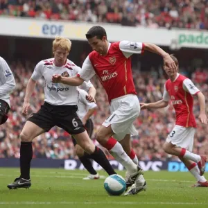 Print of Robin van Persie in action for Arsenal against Sunderland