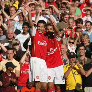 Print of Robin van Persie's Double: Arsenal 2-1 Inter Milan