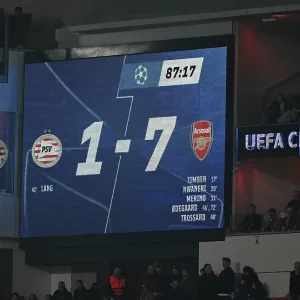 PSV Eindhoven v Arsenal FC - UEFA Champions League 2024/25 Round of 16 First Leg