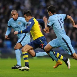 Race for Victory: Sanchez vs. Navas and Fernando - Manchester City vs. Arsenal, Premier League