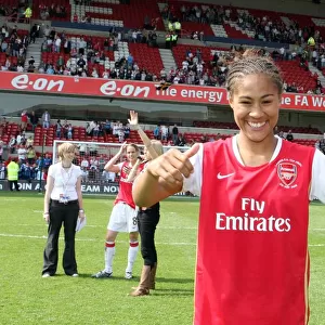 Rachel Yankey (Arsenal) celebrates after the match
