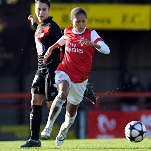 Rachel Yankey (Arsenal) Cristina Vega (Rayo). Arsenal Ladies 4: 1 Rayo Vallecano