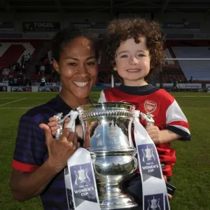 Rachel Yankey (Arsenal) with the FA Cup Trophy. Arsenal Ladies 3: 0 Bristol Academy Rachel Yankey (Arsenal) with the FA Cup Trophy. Arsenal Ladies 3: 0 Bristol Academy