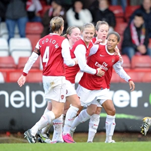 Rachel Yankey celebrates scoring Arsenals 1st goal. Arsenal Ladies 4