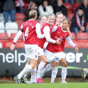 Rachel Yankey celebrates scoring Arsenals 1st goal. Arsenal Ladies 4 Rachel Yankey celebrates scoring Arsenals 1st goal. Arsenal Ladies 4