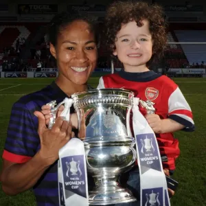 Rachel Yankey with FA Cup: Arsenal Ladies Triumph over Bristol Academy (2013) Rachel Yankey with FA Cup: Arsenal Ladies Triumph over Bristol Academy (2013)