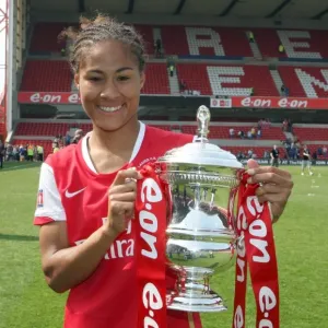 Rachel Yankey with the FA Cup: Arsenal's Victory in the FA Women's Cup Final against Leeds United (5/5/08)