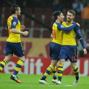 Ramsey and Bellerin Celebrate Arsenal's Champions League Goals Against Galatasaray (2014) Ramsey and Bellerin Celebrate Arsenal's Champions League Goals Against Galatasaray (2014)
