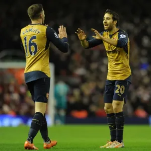 Ramsey and Flamini: Arsenal's Unforgettable Goal Celebration vs. Liverpool (2015-16) Ramsey and Flamini: Arsenal's Unforgettable Goal Celebration vs. Liverpool (2015-16)
