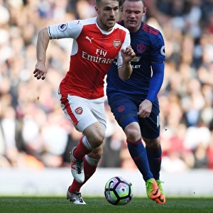 Ramsey Outmaneuvers Rooney: Intense Moment from Arsenal vs Manchester United, Premier League 2016-17