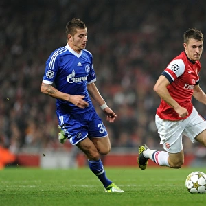 Ramsey Outruns Neustadter: Arsenal vs Schalke 2012-13 UEFA Champions League