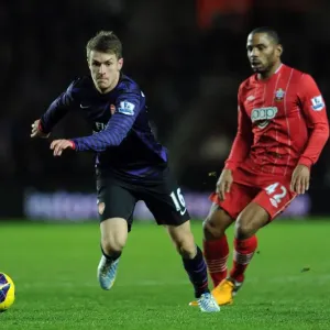 Ramsey Outruns Puncheon: Southampton vs Arsenal, Premier League 2012-13 Ramsey Outruns Puncheon: Southampton vs Arsenal, Premier League 2012-13