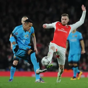 Ramsey's Tenacious Tackle: Arsenal vs. Barcelona - Champions League Showdown Ramsey's Tenacious Tackle: Arsenal vs. Barcelona - Champions League Showdown