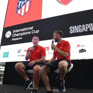 Ray Parlour Interviewed at Arsenal Fan Park Ahead of Arsenal vs Atletico Madrid ICC 2018 in Singapore