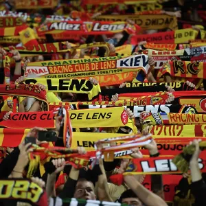RC Lens vs. Arsenal: Group B - UEFA Champions League 2023/24: A Sea of Scarves at Stade Bollaert-Delelis RC Lens vs. Arsenal: Group B - UEFA Champions League 2023/24: A Sea of Scarves at Stade Bollaert-Delelis