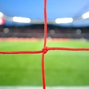 Print of Red nets at Emirates Stadium, a photograph Print of Red nets at Emirates Stadium, a photograph