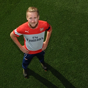 Reece Watson Arsenal Groundsman. Arsenal 1st Team Photocall. Emirates Stadium, 7 / 8 / 14