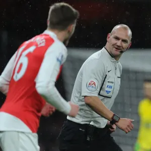 Referee Bobby Madley Overssees Arsenal vs Swansea City Clash in Premier League, 2016