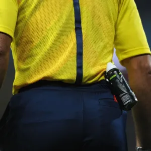 Referee's Spray Can at the Heart of Arsenal vs. Besiktas UEFA Champions League Clash Referee's Spray Can at the Heart of Arsenal vs. Besiktas UEFA Champions League Clash