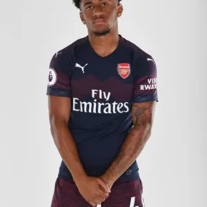 Reiss Nelson at Arsenal's 2018/19 First Team Photo Call