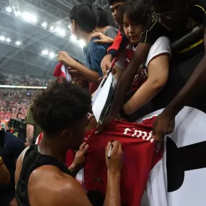 Reiss Nelson Greets Fans After Arsenal's International Champions Cup Match Against Paris Saint-Germain, 2018 (Singapore) Reiss Nelson Greets Fans After Arsenal's International Champions Cup Match Against Paris Saint-Germain, 2018 (Singapore)