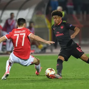 Reiss Nelson vs Marko Gobijic: Battle at Rajko Mitic Stadium - Arsenal vs Crvena Zvezda, Europa League 2017