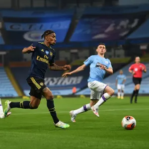 Reiss Nelson vs Phil Foden: Battle at the Etihad - Manchester City vs Arsenal FC, Premier League 2019-2020 Reiss Nelson vs Phil Foden: Battle at the Etihad - Manchester City vs Arsenal FC, Premier League 2019-2020