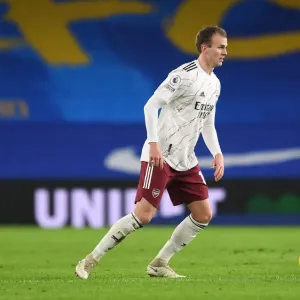 Rob Holding in Action: Arsenal vs. Brighton & Hove Albion, Premier League Clash