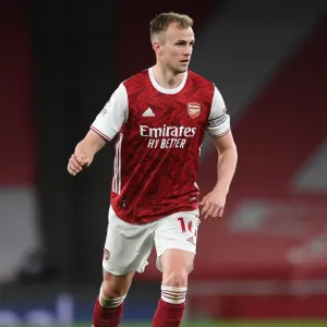 Rob Holding in Action: Arsenal vs. Everton - Premier League Clash at Emirates Stadium