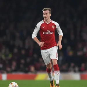 Rob Holding in Action: Arsenal vs Crvena Zvezda, Europa League 2017