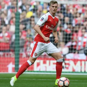 Rob Holding in Action: Arsenal vs Manchester City - FA Cup Semi-Final