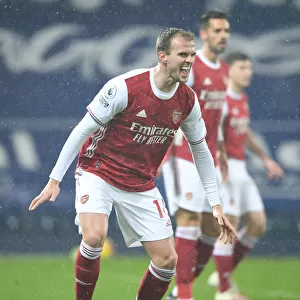 Rob Holding in Action: Arsenal vs. West Bromwich Albion, Premier League 2020-21