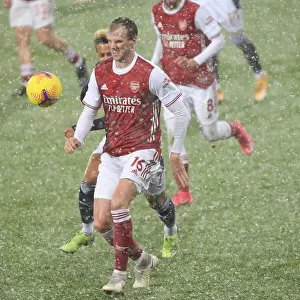 Rob Holding in Action: Arsenal vs. West Bromwich Albion, Premier League 2020-21