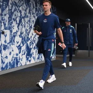 Rob Holding of Arsenal in Action against Tottenham Hotspur - Premier League 2021-22 Rob Holding of Arsenal in Action against Tottenham Hotspur - Premier League 2021-22