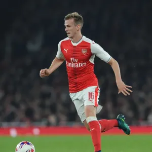 Rob Holding (Arsenal). Arsenal 2: 0 Reading. EFL Cup 4th Round. Emirates Stadium, 25 / 11 / 16
