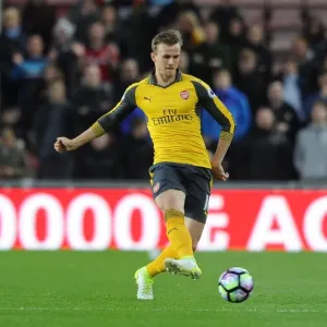 Rob Holding (Arsenal). Middlesbrough 1: 2 Arsenal. Premier League. The Riverside Stadium Rob Holding (Arsenal). Middlesbrough 1: 2 Arsenal. Premier League. The Riverside Stadium