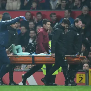 Rob Holding Injured: Manchester United vs Arsenal FC, Premier League 2018-19 Rob Holding Injured: Manchester United vs Arsenal FC, Premier League 2018-19