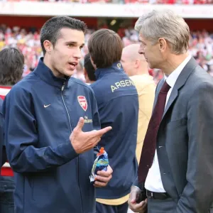 Robin van Perise (Arsenal) and Arsene Wenger Arsenal Manager Robin van Perise (Arsenal) and Arsene Wenger Arsenal Manager