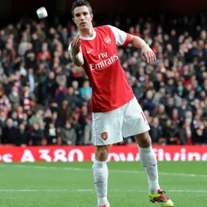 Robin van Persie (Arsenal). Arsenal 2: 0 Wolverhampton Wanderers. Barclays Premier League
