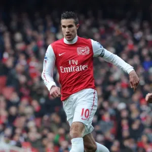 Robin van Persie (Arsenal). Arsenal 7: 1 Blackburn Rovers. Barclays Premier League