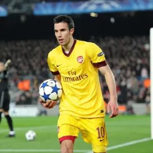 Robin van Persie (Arsenal). Barcelona 3: 1 Arsenal. UEFA Champions League